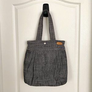 Ikabags French Canvas Pleated Tote Diaper Bag Handmade in Paris